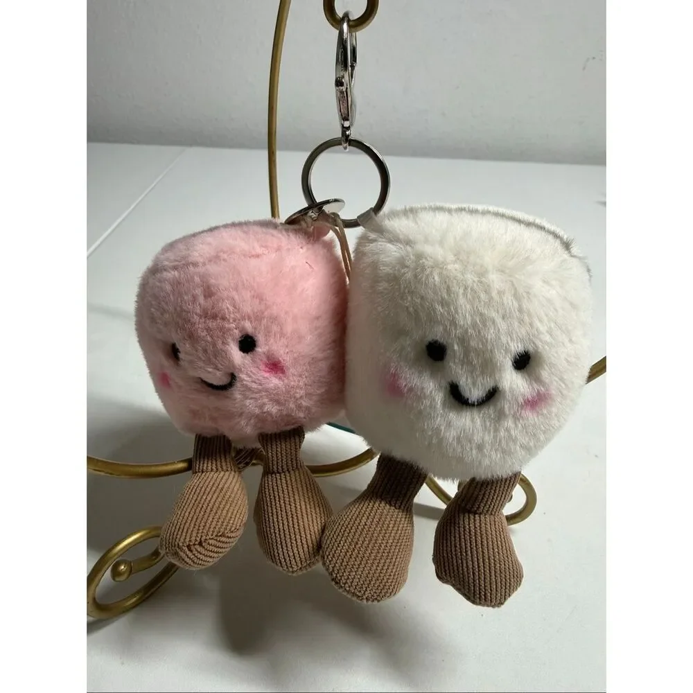 NWT Jellycat Amuseables Pair Of Marshmallows Bag Charm
